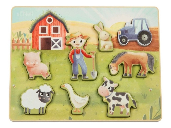 Slika Drvene puzzle za djecu – farma