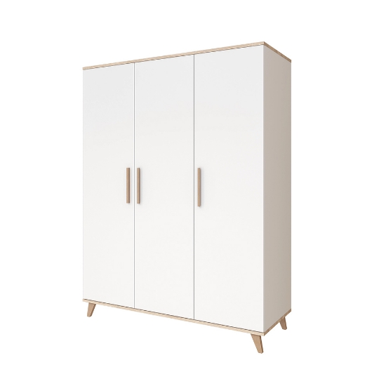 Slika Flip ormar s 3 vrata, White-Oak Faktum 