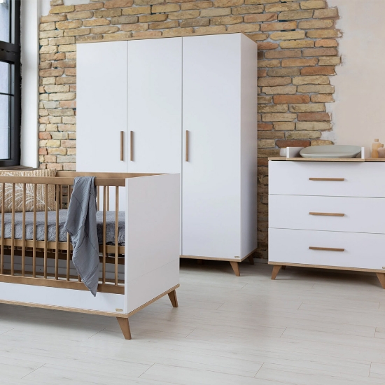 Slika Flip ormar s 3 vrata, White-Oak Faktum 
