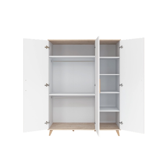 Slika Flip ormar s 3 vrata, White-Oak Faktum 