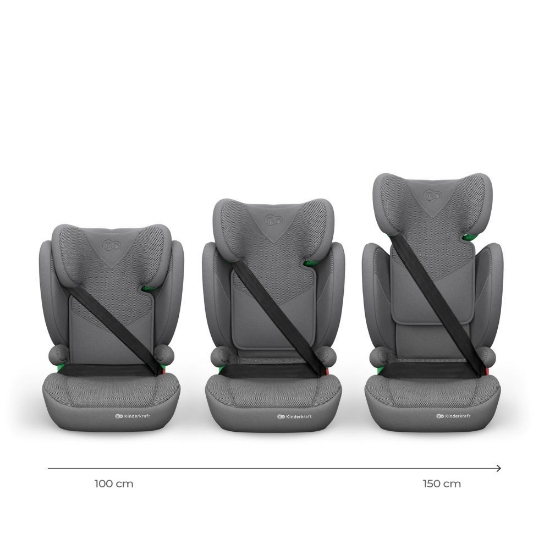 Slika Autosjedalica Junior Fix 2 PLUS i-Size 15-36 kg (100-150 cm), Grey Kinderkraft 