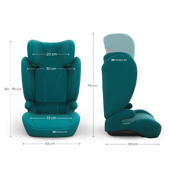 Slika Autosjedalica I-Spark 2 Plus i-Size 15-36 kg (100-150 cm) bez Isofix-a, Green Kinderkraft 