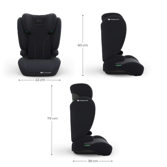 Slika Autosjedalica I-Spark 2 Plus i-Size 15-36 kg (100-150 cm) bez Isofix-a, Black Kinderkraft  