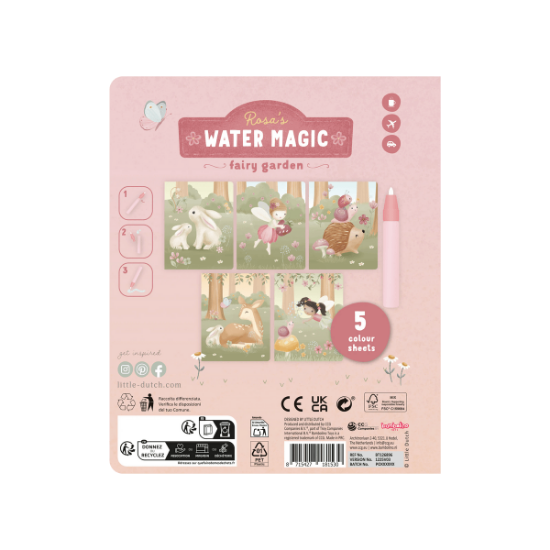 Slika Water magic book Rosa Fairy Garden - Little Dutch