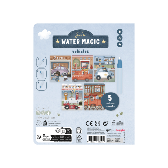 Slika Water magic book Jim vehicles - Little Dutch