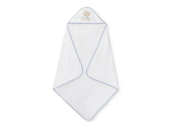 Slika Ručnik Love You 100x100 white/blue+ češalj i četka - Interbaby