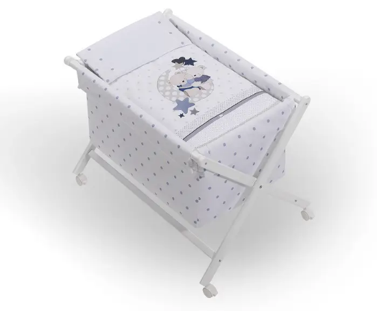 Slika Kolijevka set bijeli Amorosos plava - Interbaby