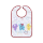 Podbradak plasti. frotirni - Velcro Crveni Friends - Interbaby