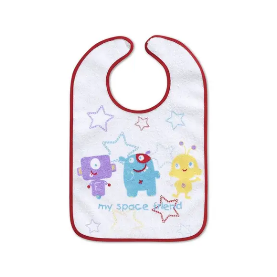Slika Podbradak plasti. frotirni - Velcro Crveni Friends - Interbaby