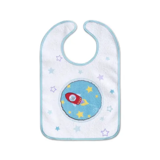 Slika Podbradak plasti. frotirni - Velcro Plavi - Interbaby