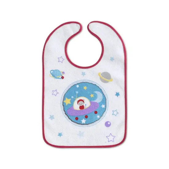 Slika Podbradak plasti. frotirni - Velcro crveni - Interbaby