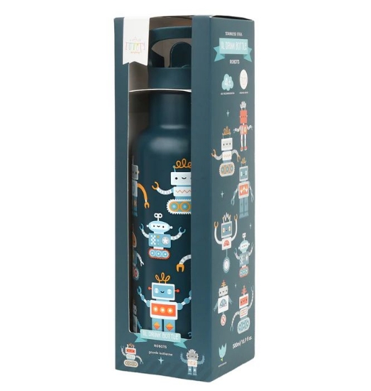 Slika Dječja bočica 500ml, Robots - A Little Lovely Company