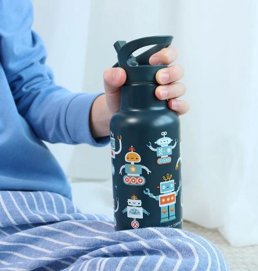 Slika Dječja bočica 350ml, Robots - A Little Lovely Company
