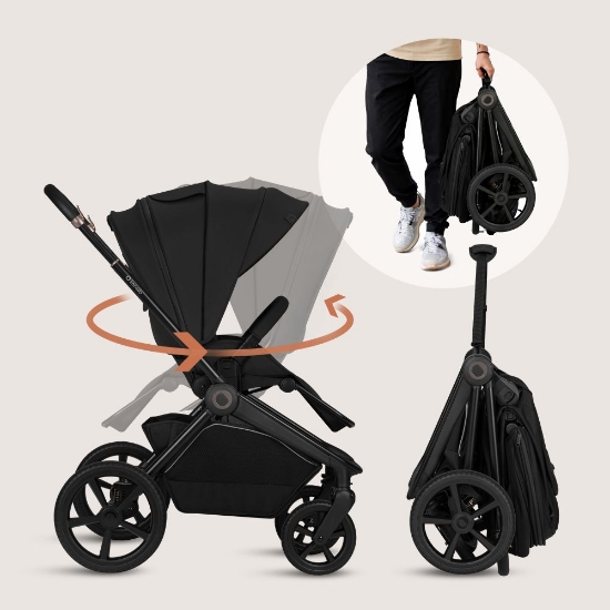 Slika Dječja kolica Freya 3u1, Black Onyx Lionelo 