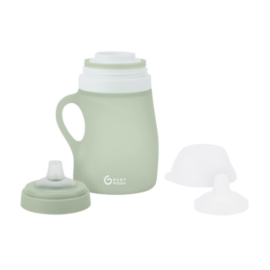 Slika Ergonomska silikonska bočica 150ml - Green Babymoov 
