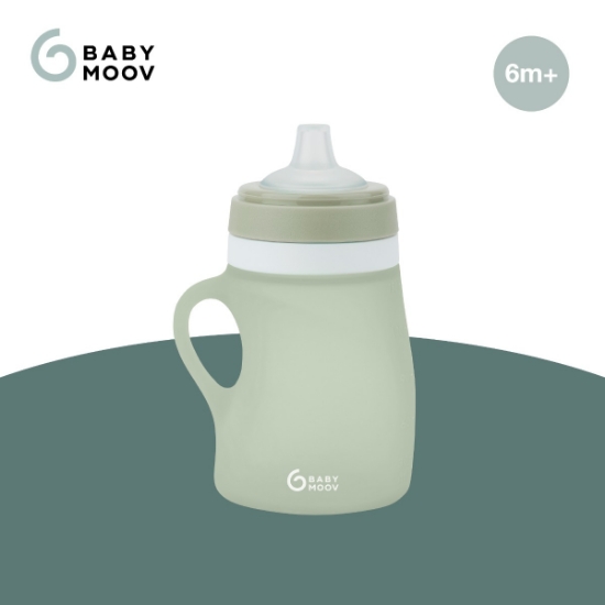 Slika Ergonomska silikonska bočica 150ml - Green Babymoov 