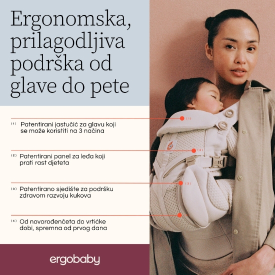 Slika Ergobaby Omni Classic Mesh nosiljka Charcoal Grey