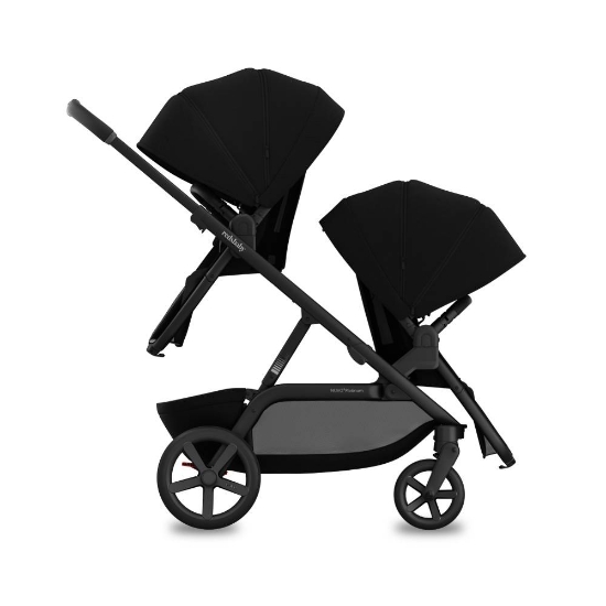 Slika NUVO 2 Twin dječja kolica za blizance 2u1, Platinum Black REDSBABY 