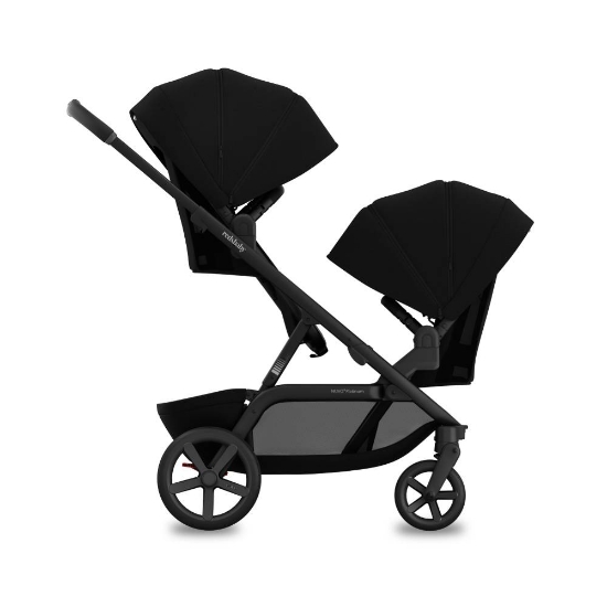 Slika NUVO 2 Twin dječja kolica za blizance 2u1, Platinum Black REDSBABY 