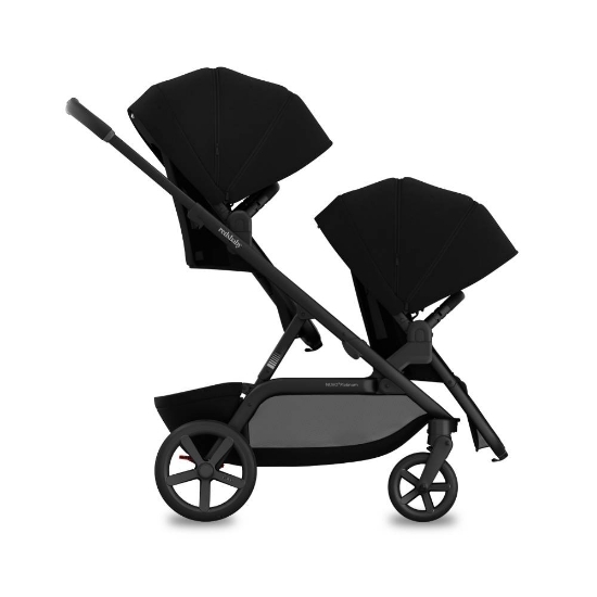 Slika NUVO 2 Twin dječja kolica za blizance 2u1, Platinum Black REDSBABY 