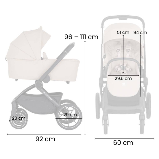 Slika Scout kolica 2u1, Cappuccino/Cream PETITE&amp;MARS