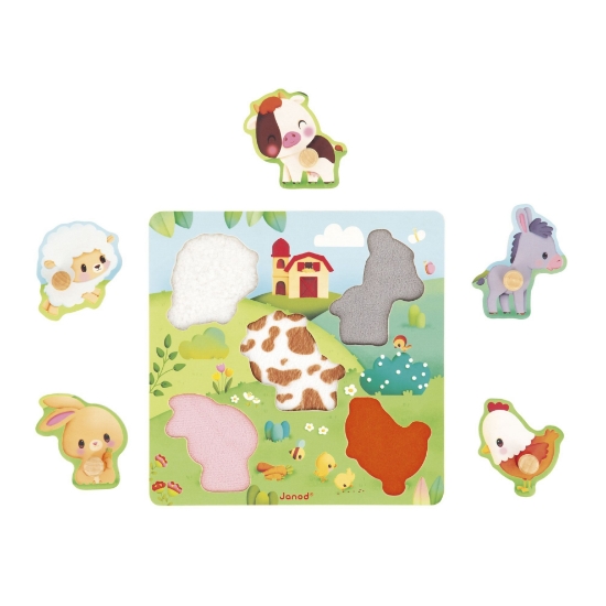 Slika Drvene puzzle - Kućica na farmi
