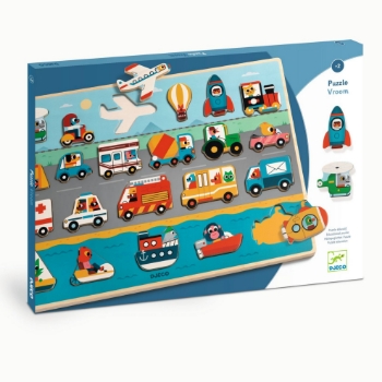 Slika Drvene puzzle - Vozila