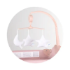 Slika Putni krevetić s podlogom za prematanje Bella Pink Powder - Chipolino