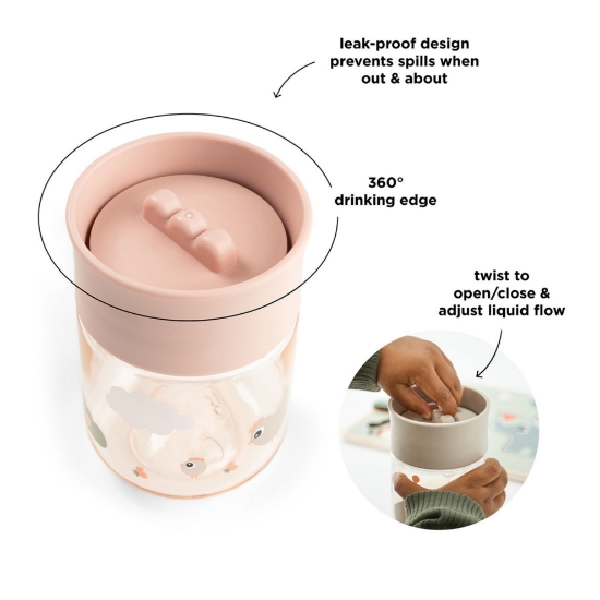 Slika Čaša za učenje 360° – Tiny Farm Powder (260 ml)