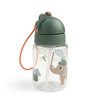 Slika Dječja boca sa slamkom - Tiny trails Green (280 ml)