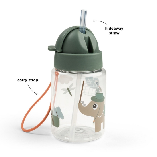 Slika Dječja boca sa slamkom - Tiny trails Green (280 ml)
