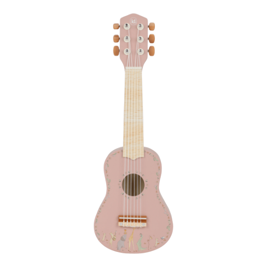 Slika Dječja drvena gitara Safari Friends Pink - Little Dutch
