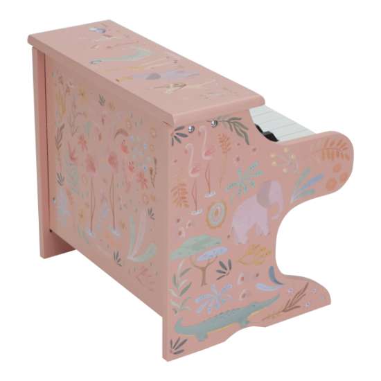 Slika Drveni klavir Safari Friends Pink - Little Dutch