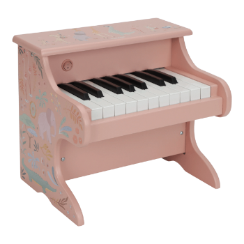 Slika Drveni klavir Safari Friends Pink - Little Dutch