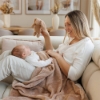 Slika Soft touch dekica i plišanac zeko, 75x100 cm BabyOno 