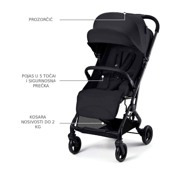 Slika Sportska kolica Indy 3 Black Kinderkraft 
