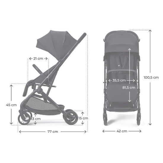 Slika Sportska kolica Indy 3 Black Kinderkraft 