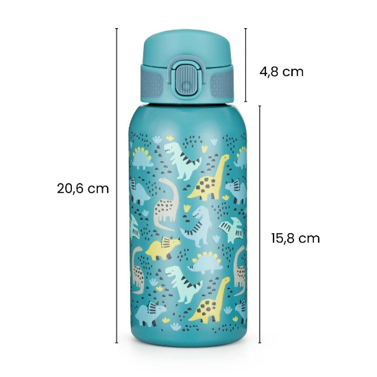 Slika Termo bočica sa slamkom 500 ml, Dino Park 36m+ PETITE&amp;MARS