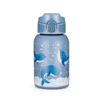Slika Termo bočica sa slamkom 350 ml, Whale Song 12m+ PETITE&amp;MARS