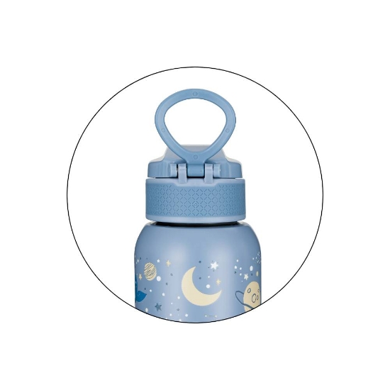 Slika Termo bočica sa slamkom 350 ml, Whale Song 12m+ PETITE&amp;MARS