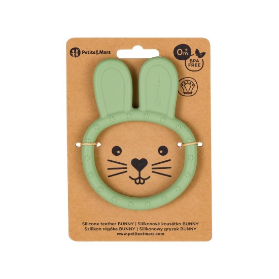 Slika Silikonska grickalica za zube Bunny 0 m+, Sweet Pea PETITE&amp;MARS