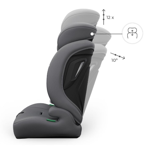 Slika Autosjedalica Comfort Up 2 plus i-Size 9-36 kg (76-150 cm) bez Isofix-a, Grey Kinderkraft 
