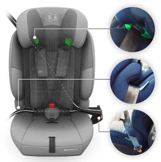 Slika Autosjedalica Comfort Up 2 plus i-Size 9-36 kg (76-150 cm) bez Isofix-a, Grey Kinderkraft 