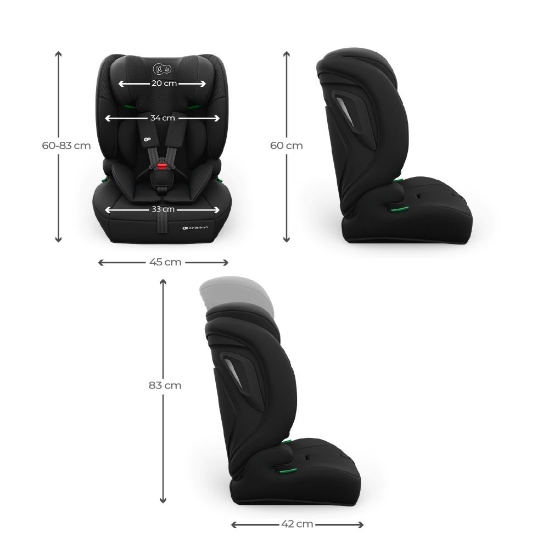 Slika Autosjedalica Comfort Up 2 plus i-Size 9-36 kg (76-150 cm) bez Isofix-a, Black Kinderkraft 
