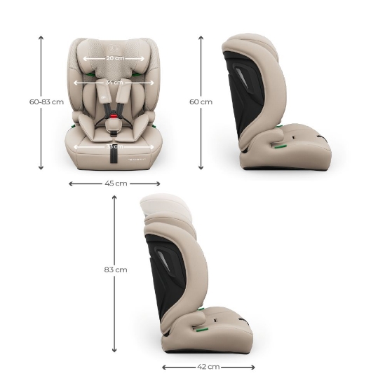 Slika Autosjedalica Comfort Up 2 plus i-Size 9-36 kg (76-150 cm) bez Isofix-a, Beige Kinderkraft 