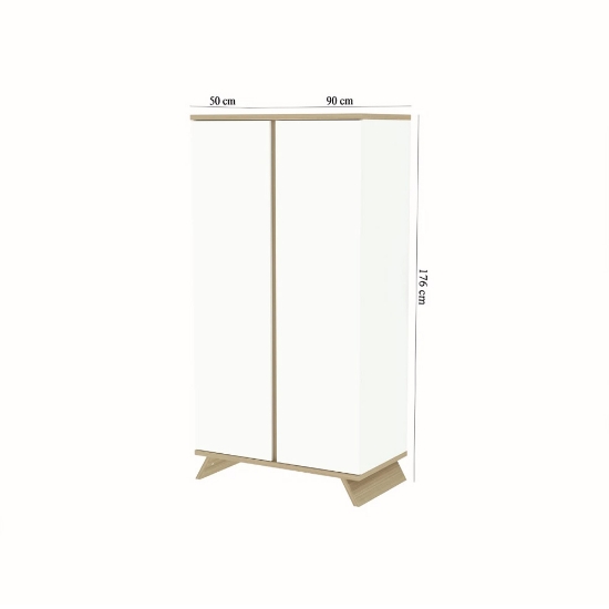 Slika Sienna ormar s 2 vrata, White Faktum 