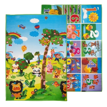 Slika Edukativna podloga XXL, dvostrana 120x180 cm - Životinje/Brojevi Bertonne 