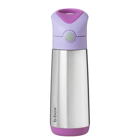 Slika Termo bočica sa slamkom, 500ml - sugar plum b.box 
