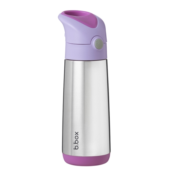 Slika Termo bočica sa slamkom, 500ml - sugar plum b.box 