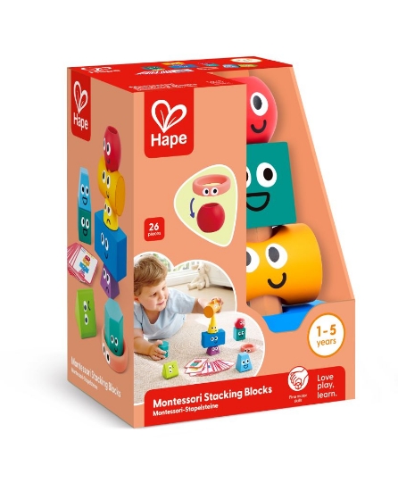 Slika Montessori kocke za zlaganje Hape 